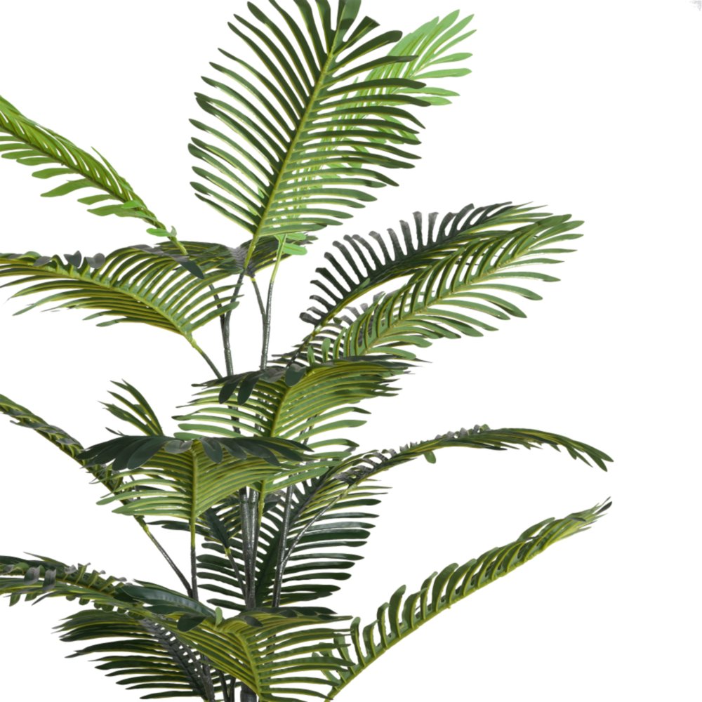 86" Green Artificial Palm Tree In Cylindrical Black Pot
