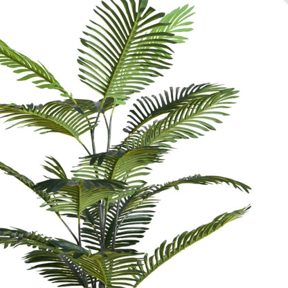 86" Green Artificial Palm Tree In Cylindrical Black Pot