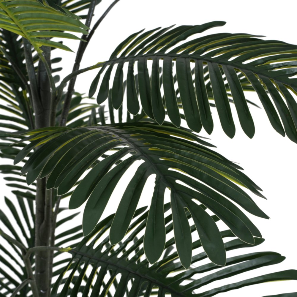 86" Green Artificial Palm Tree In Cylindrical Black Pot