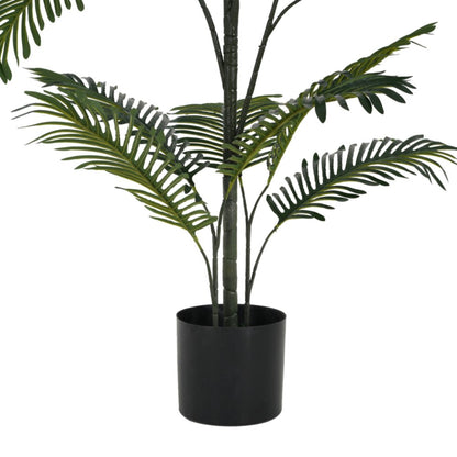 86" Green Artificial Palm Tree In Cylindrical Black Pot