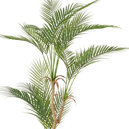 40" Green Artificial Palm Tree In Cylindrical Black Pot