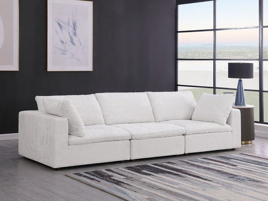 122" Pearl Fabric Reclining Sofa