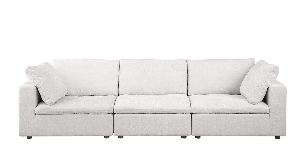 122" Pearl Fabric Reclining Sofa