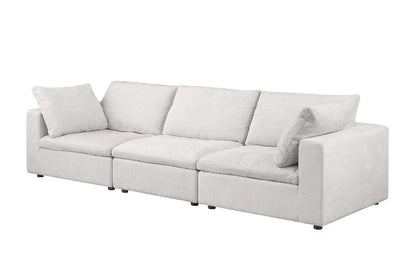 122" Pearl Fabric Reclining Sofa