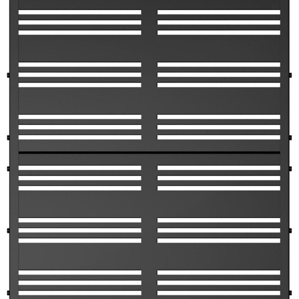 71" X 35" Black Galvanized Metal Rectangular Planter Box