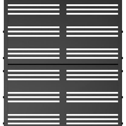 71" X 35" Black Galvanized Metal Rectangular Planter Box