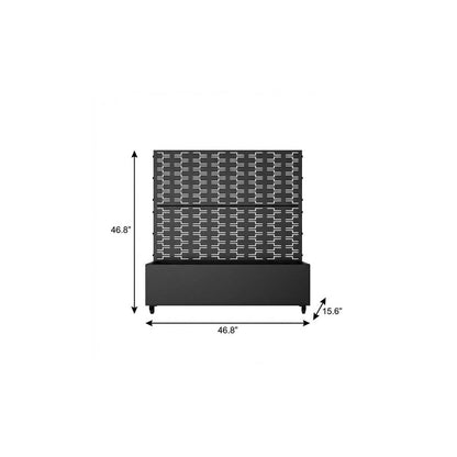 47" X 47" Black Galvanized Metal Rectangular Planter Box