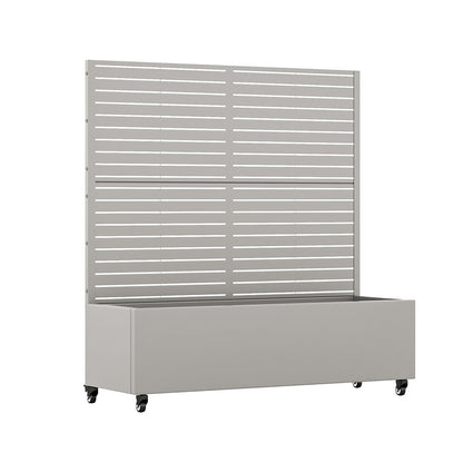 47" X 47" Gray Galvanized Metal Rectangular Planter Box