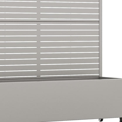 47" X 47" Gray Galvanized Metal Rectangular Planter Box