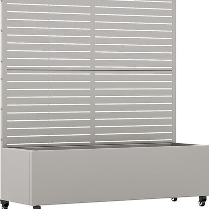 47" X 47" Gray Galvanized Metal Rectangular Planter Box