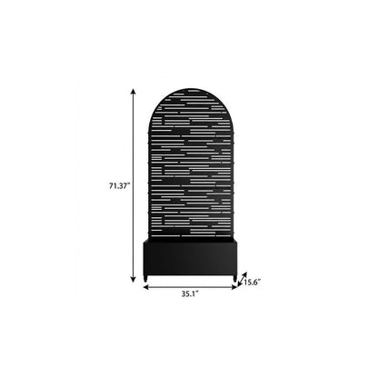 71" X 35" Black Galvanized Metal Rectangular Planter Box
