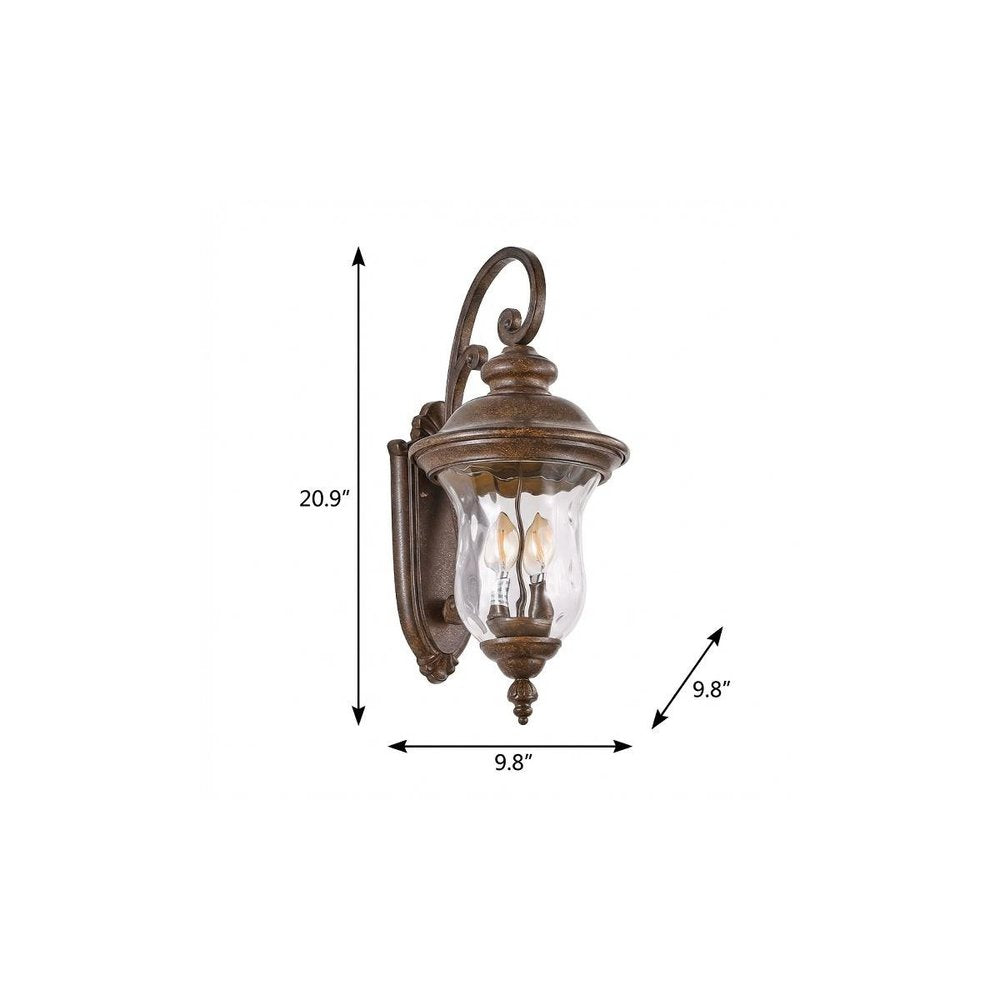 Bronze Transparent Outdoor Hanging Light