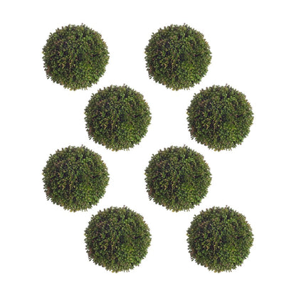 Set of Eight 4" Green Artificial