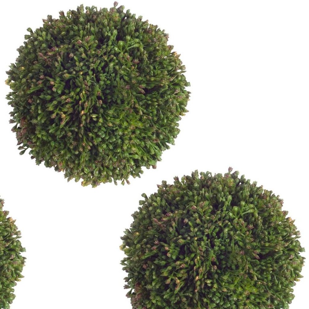 Set of Eight 4" Green Artificial