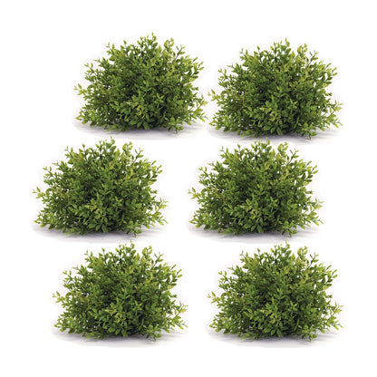 Set of Six 8" Green Artificial