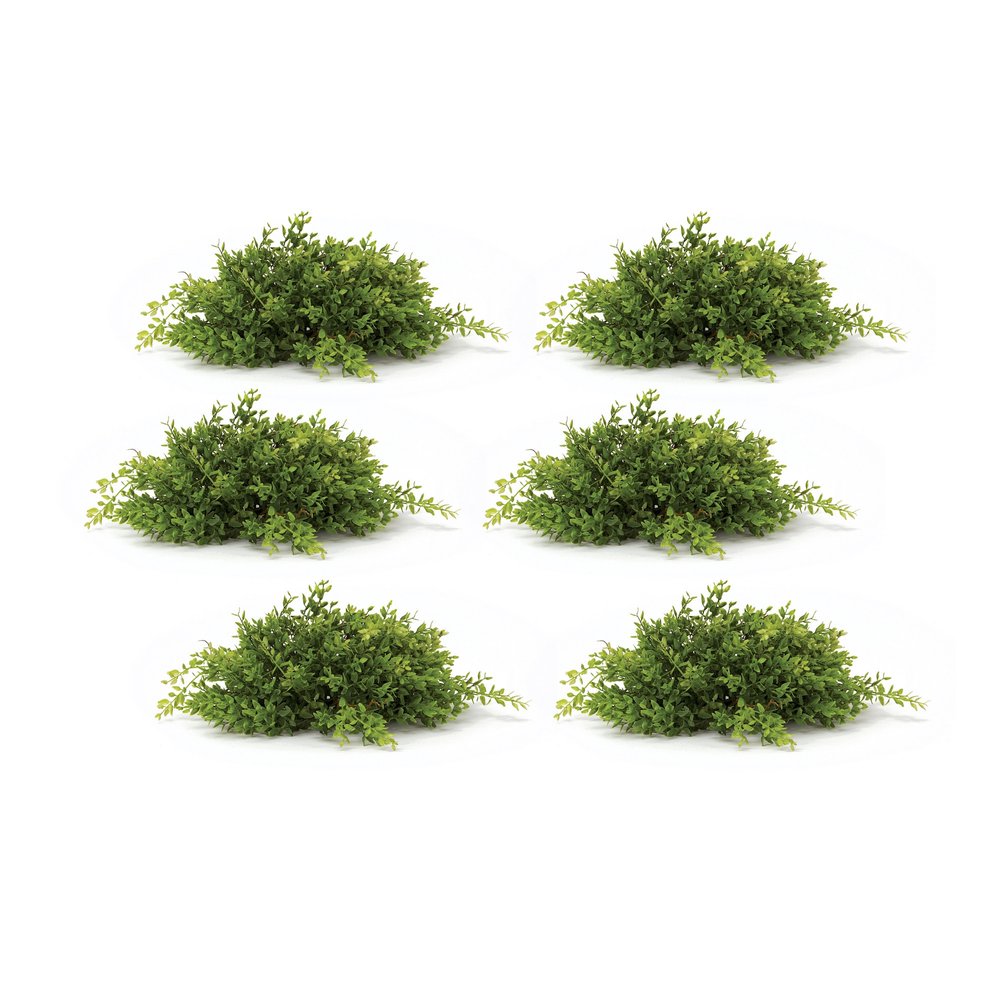 Set of Six 6" Green Artificial