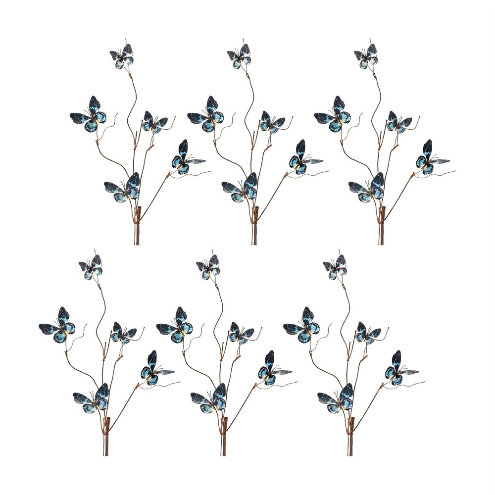 Set of Six 39" Blue Artificial