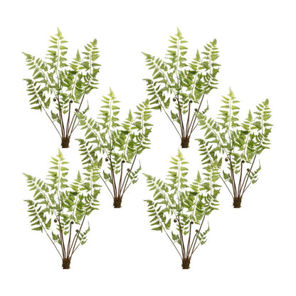 Set of Six 37" Green Artificial Fern Tree