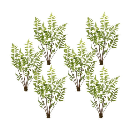 Set of Six 37" Green Artificial Fern Tree