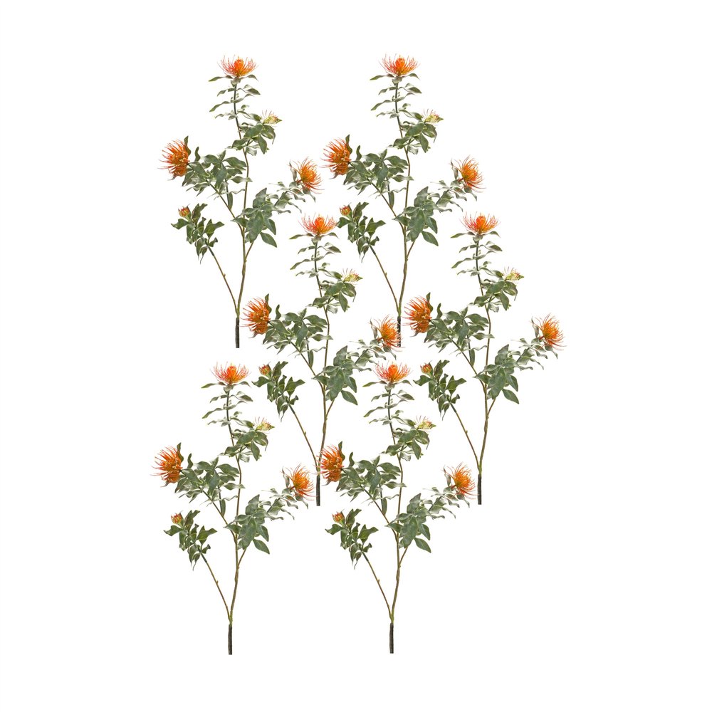 Set of Six 34" Orange Artificial