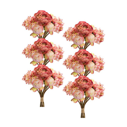 Set of Six 17" Pink Artificial