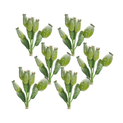 Set of Six 10" Green Artificial