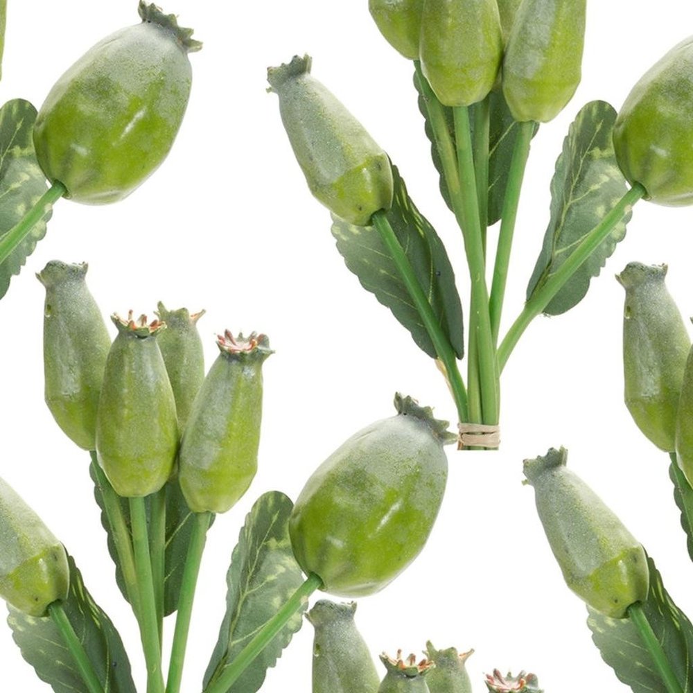 Set of Six 10" Green Artificial