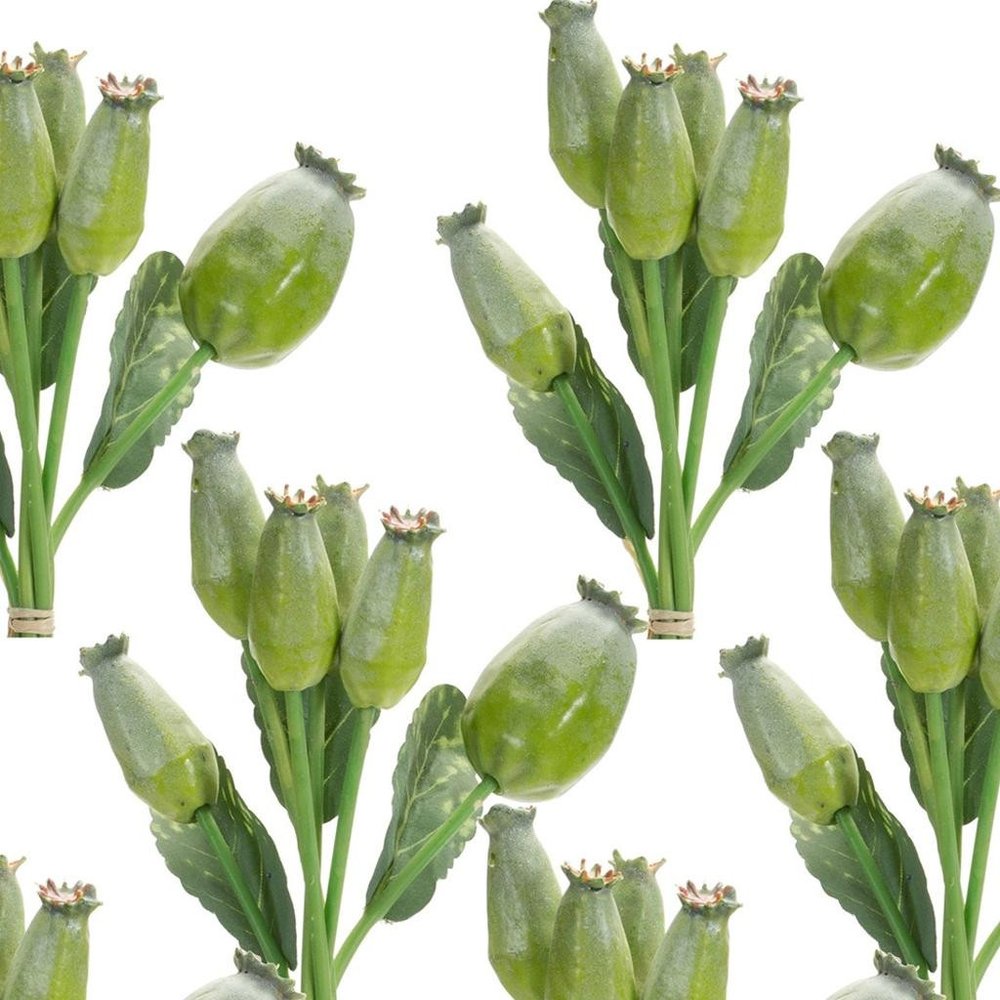 Set of Six 10" Green Artificial