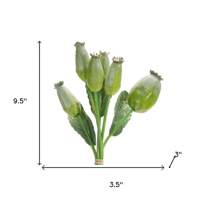 Set of Six 10" Green Artificial