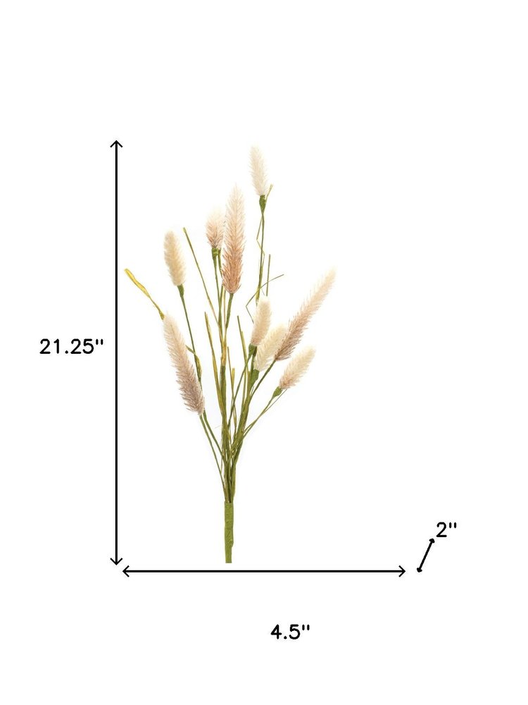 Set of Six 21" White Artificial