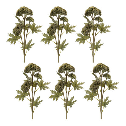 Set of Six 3" Green Artificial