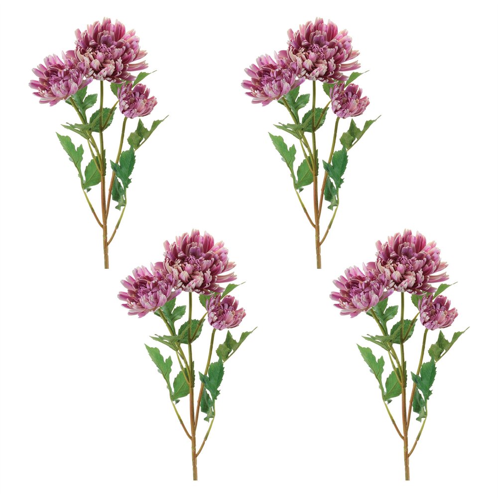 Set of Four 4" Pink Artificial