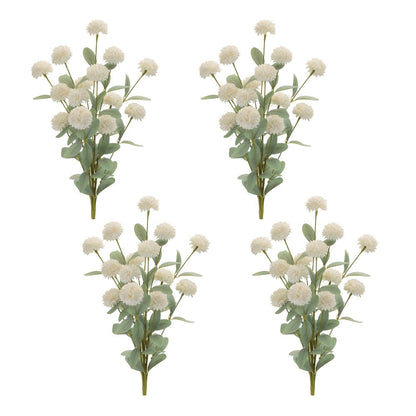 Set of Four 3" White Artificial