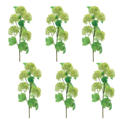 Set of Six 4" Green Artificial