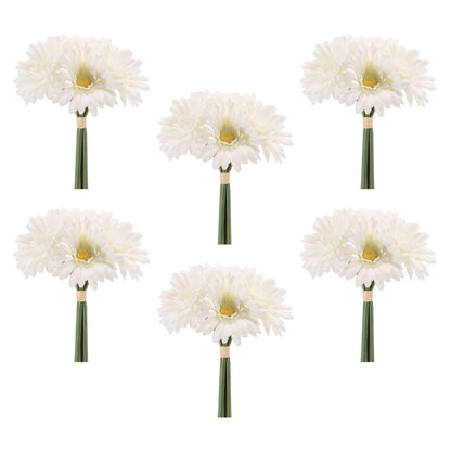 Set of Six 5" White Artificial