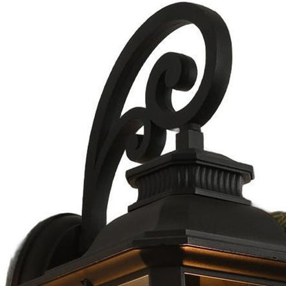 Black Transparent Outdoor Hanging Light With Clear Shades