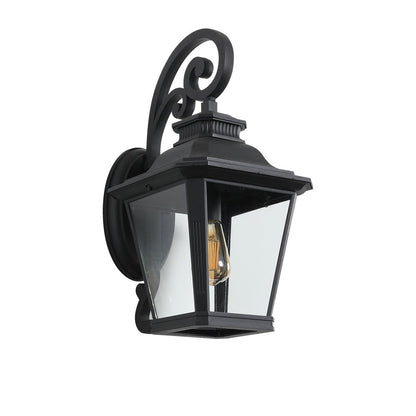 Black Transparent Outdoor Hanging Light With Clear Shades