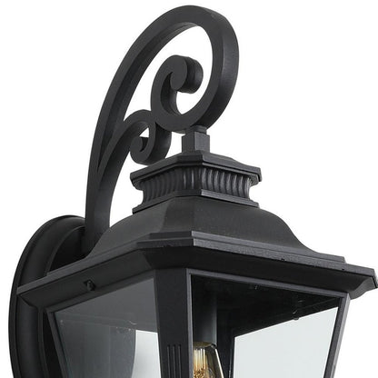 Black Transparent Outdoor Hanging Light With Clear Shades