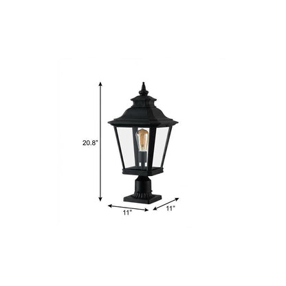 Black Transparent Outdoor Hanging Light With Clear Shades