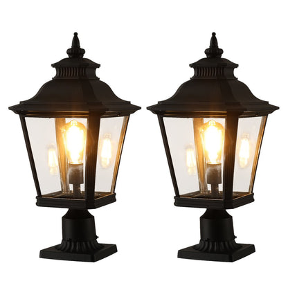 Black Transparent Outdoor Hanging Light With Clear Shades