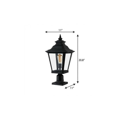 Black Transparent Outdoor Hanging Light With Clear Shades