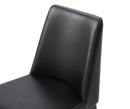 Black Faux Leather Dining Parsons Chair