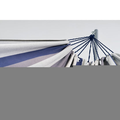 Gray Striped Single Spreader Bar Hammock