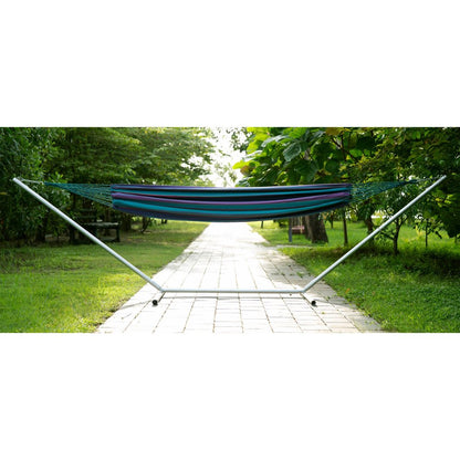 Blue And Purple Striped Single Spreader Bar Hammock
