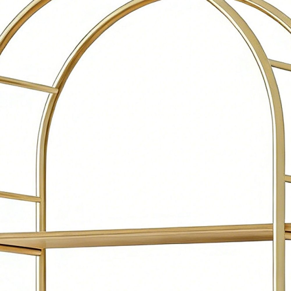 72" White Wood Adjustable Three Tier Etagere Bookcase