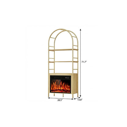 72" White Wood Adjustable Three Tier Etagere Bookcase