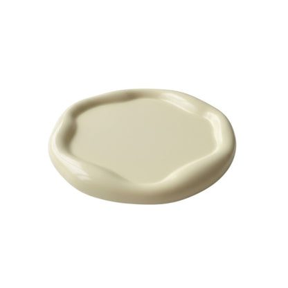 7" Pale Pink Resin Handmade Round Trinket Tray