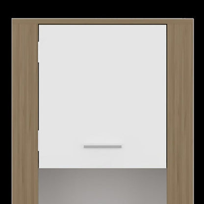53" Beige Wood One Tier Bookcase with One Door