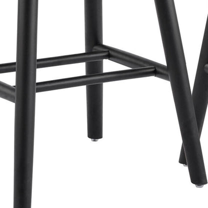 Set of Two Black Solid Wood Windsor Back Dining Side Chairs