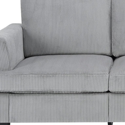 84" Gray Corduroy Sofa